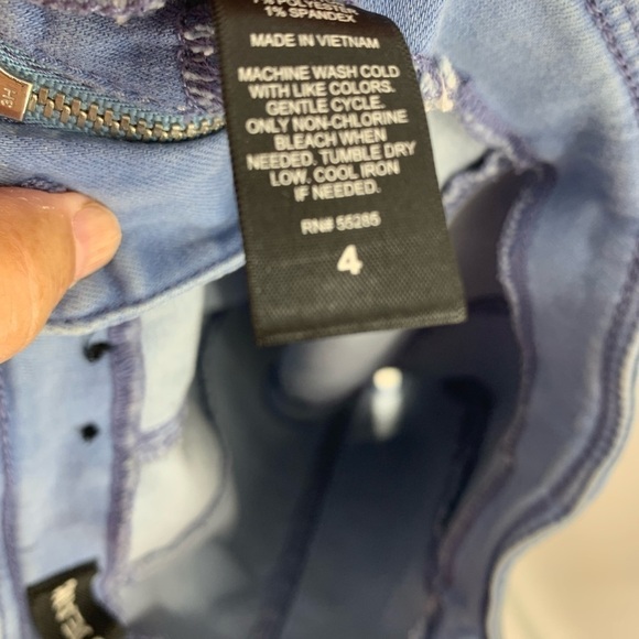 EXPRESS JEANS HIGH WAIST JEAN SHORTS SIDE ZIP 4 - Picture 4 of 5